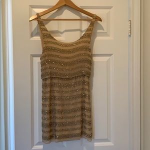 Nude beaded Alice & Olivia dress - 2